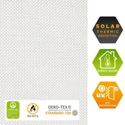 Estor enrollable motorizado Screen Blanco
