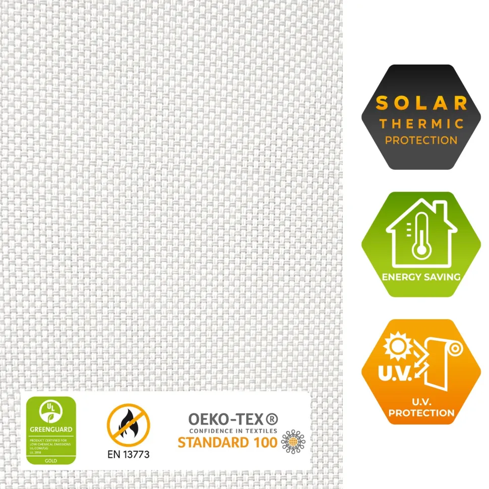 Estor enrollable motorizado Screen Blanco
