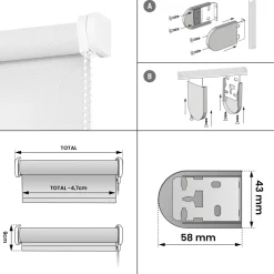 Estor enrollable motorizado Screen Blanco