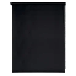 Estor enrollable Opaco loneta Negro