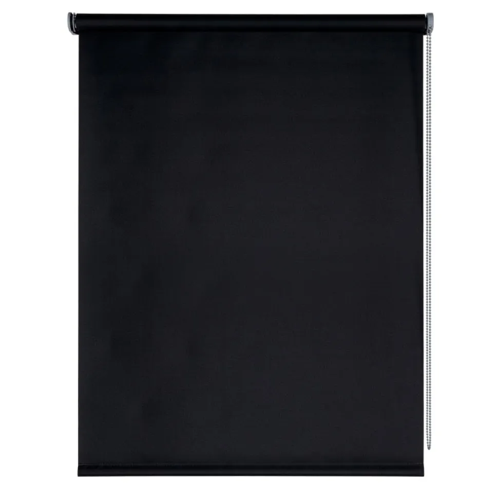 Estor enrollable Opaco loneta Negro