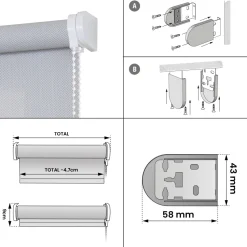 Estor enrollable Screen Gris