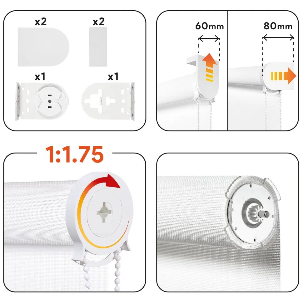 Estor enrollable Screen solar premium Nieve