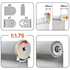Estor enrollable Screen solar premium Gris