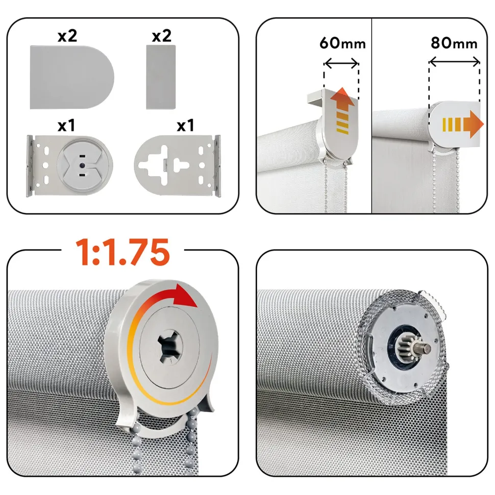 Estor enrollable Screen solar premium Gris
