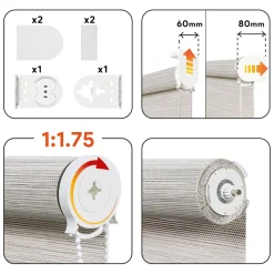 Estor enrollable Screen solar premium Textura Gris