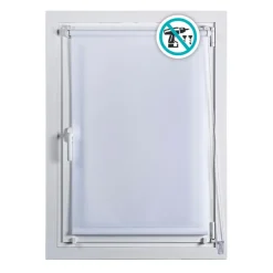 Estor enrollable Sin Taladrar Traslúcido Blanco