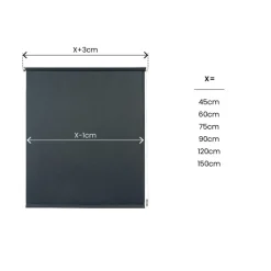 Estor enrollable Sin Taladrar Opaco Gris