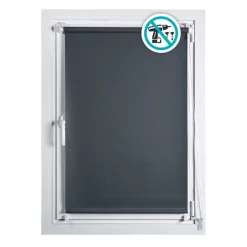 Estor enrollable Sin Taladrar Opaco Gris