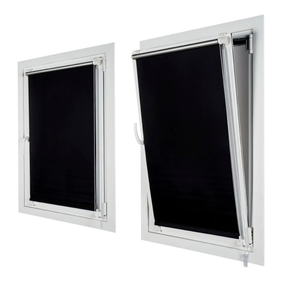 Estor enrollable Sin Taladrar Opaco Reflect Negro
