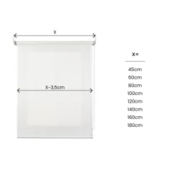 Estor enrollable Traslúcido decorativo Blanco
