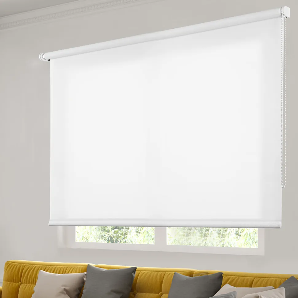 Estor enrollable Traslúcido decorativo Blanco