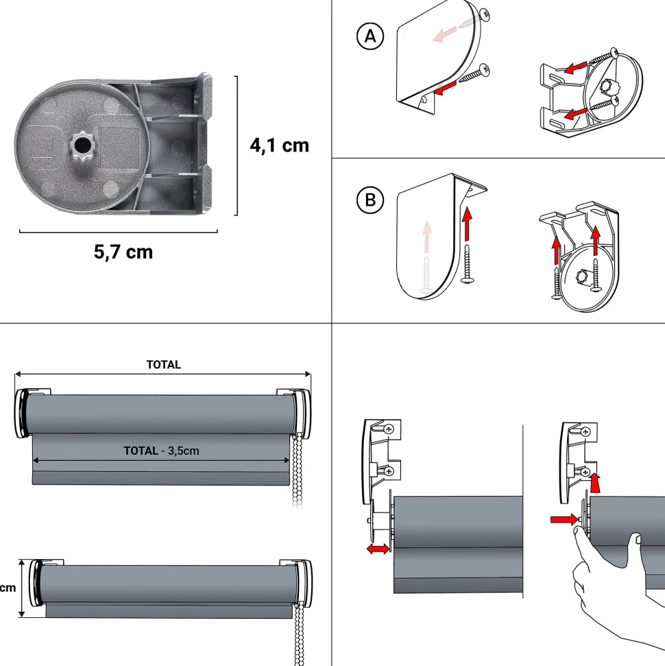 Estor enrollable Traslúcido premium Blanco