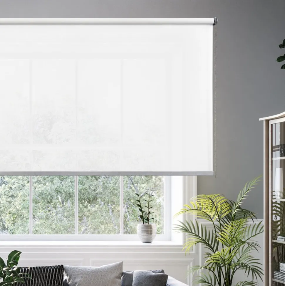 Estor enrollable Traslúcido premium Blanco
