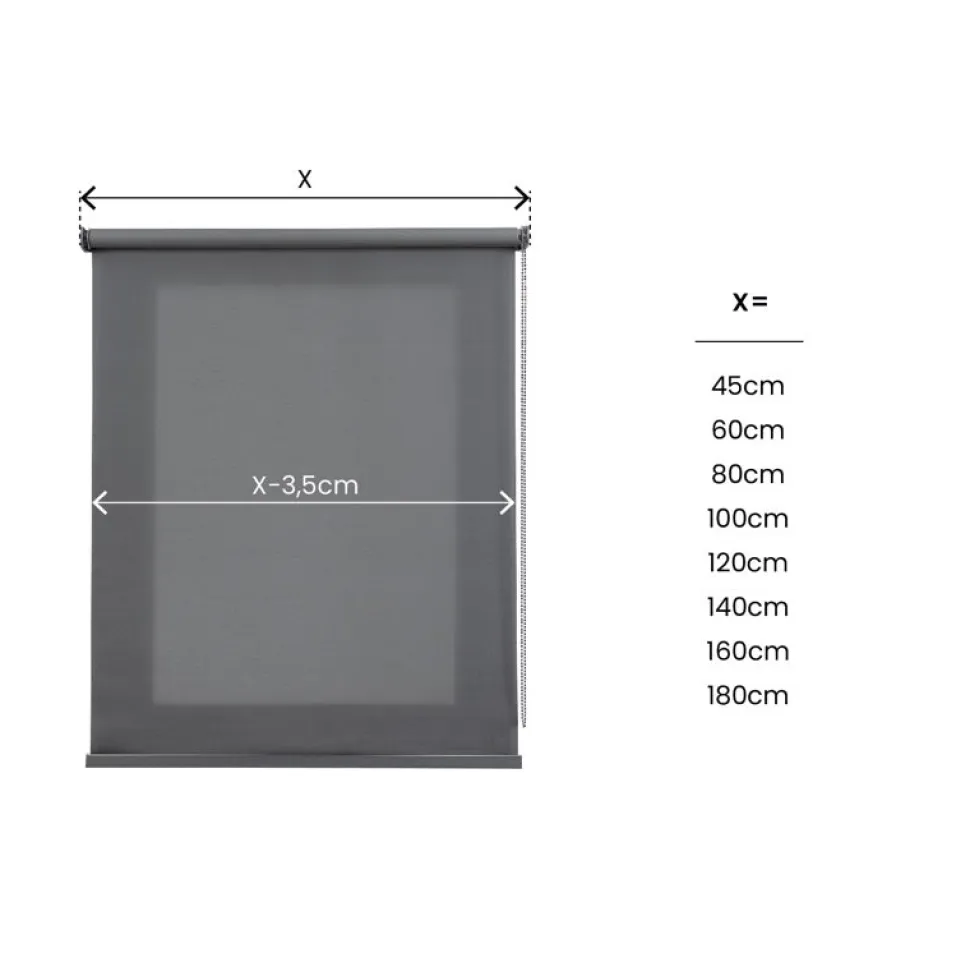 Estor enrollable Traslúcido premium Gris