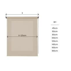 Estor motorizado Traslúcido decorativo Beige