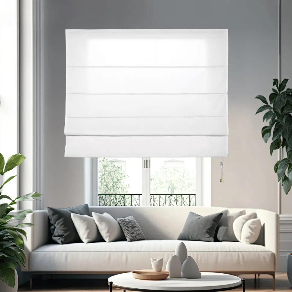 Estor Plegable con varillas Crudo