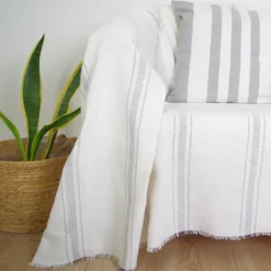 Foulard multiusos amalfi crudo y gris