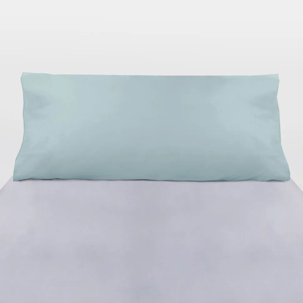 Funda almohada algodón percal 200 hilos acqua