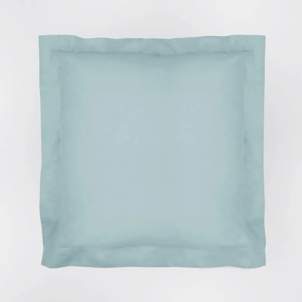 Funda de cojín algodón percal 200 hilos acqua