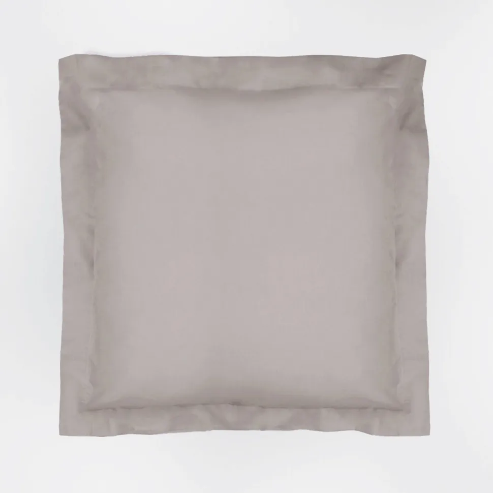Funda de cojín algodón percal 200 hilos beige