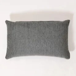 Funda de cojín chenilla gris