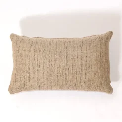 Funda de cojín chenilla lino oscuro