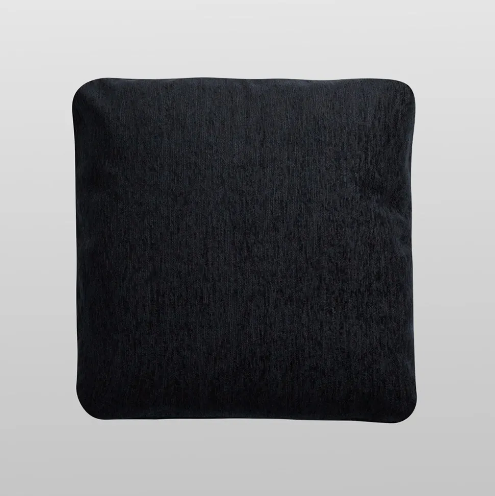 Funda de cojín chenilla negro