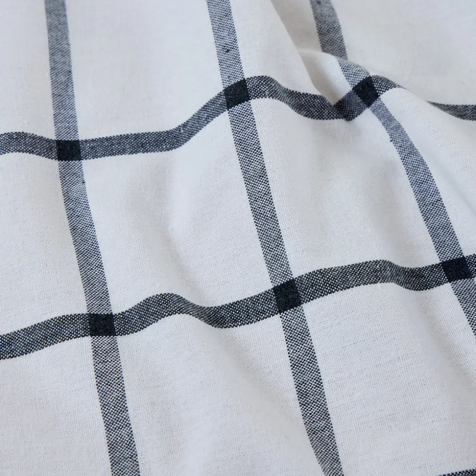 Funda de cojín cotton 45x45 cuadro carbón