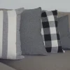 Funda de cojín cotton 45x45 negro 5059