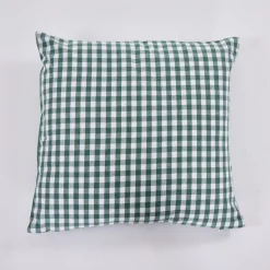 Funda de cojín cotton 45x45 vichí verde