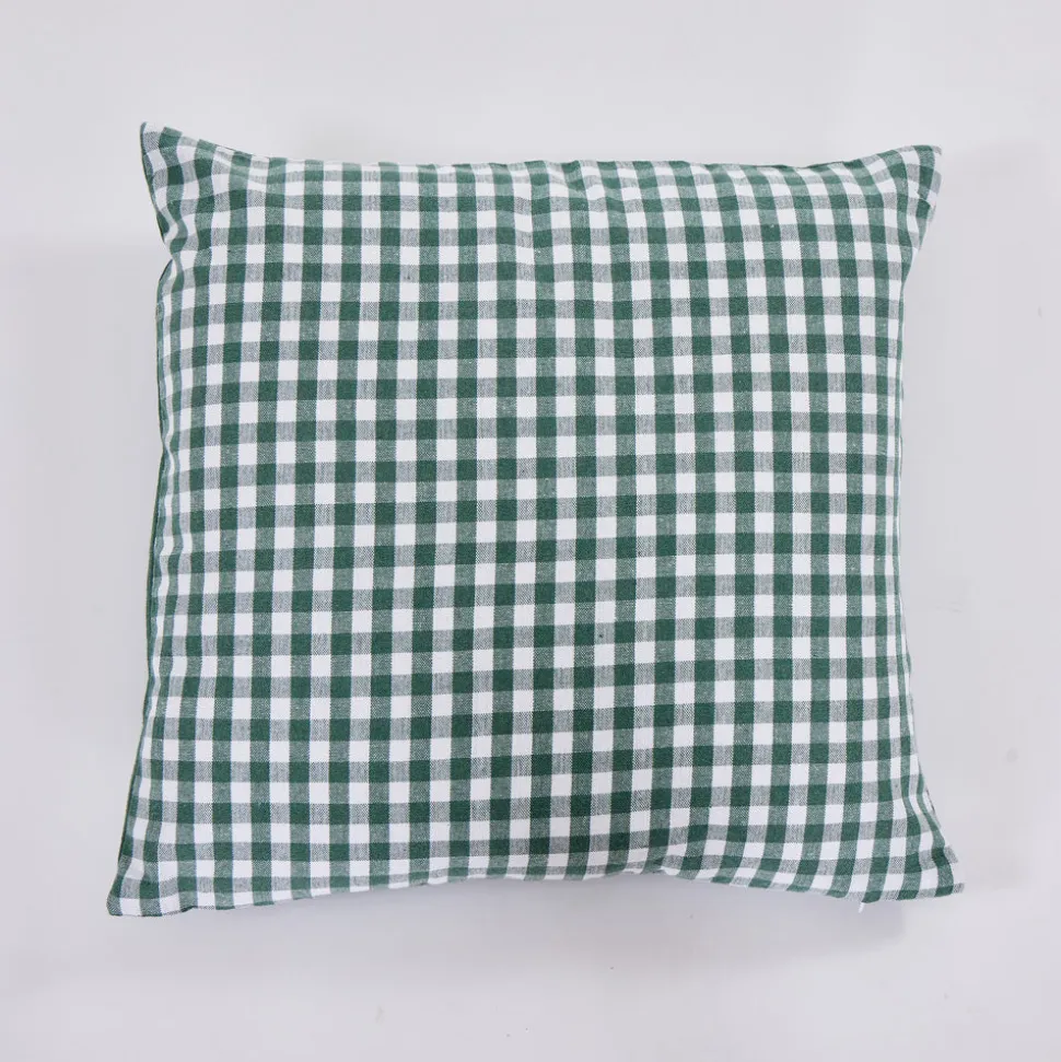 Funda de cojín cotton 45x45 vichí verde
