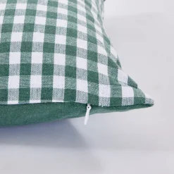 Funda de cojín cotton 45x45 vichí verde
