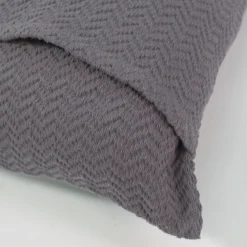 Funda de cojín jacquard 1979 gris plomo