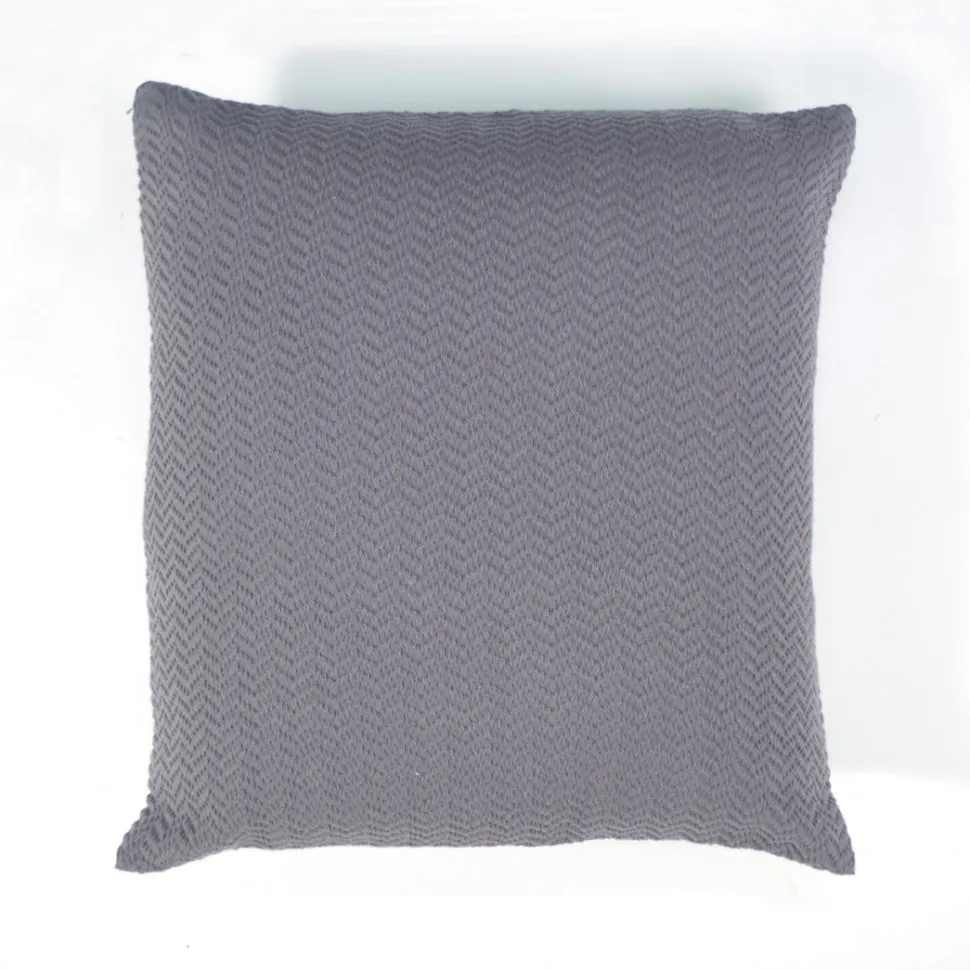 Funda de cojín jacquard 1979 gris plomo