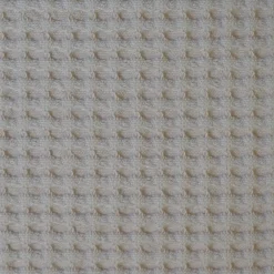 Funda de cojín nido abeja algodón beige 107