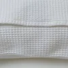 Funda de cojín nido abeja algodón blanco