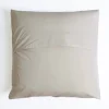 Funda de cojín popelín algodón Beige 50x50 cm