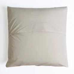 Funda de cojín popelín algodón Beige 50x50 cm