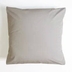 Funda de cojín popelín algodón Beige 50x50 cm