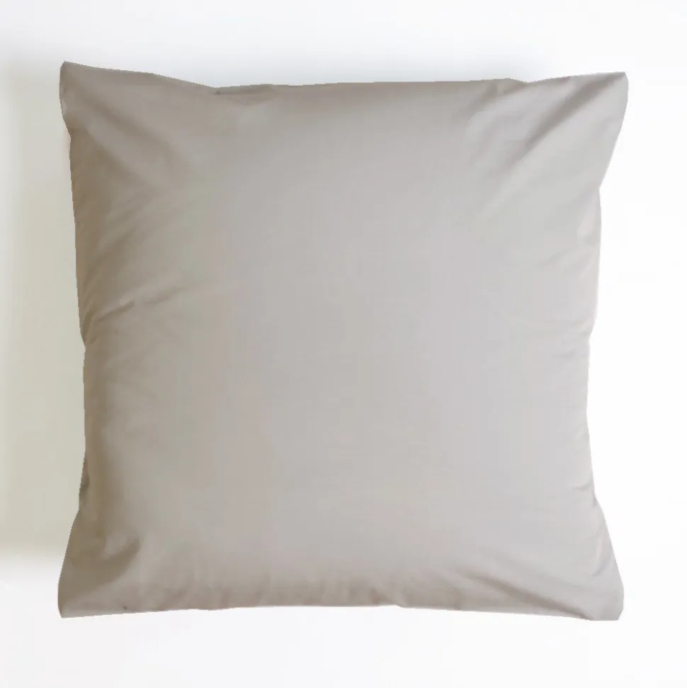 Funda de cojín popelín algodón Beige 50x50 cm