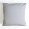 Funda de cojín popelín algodón Gris 50x50 cm