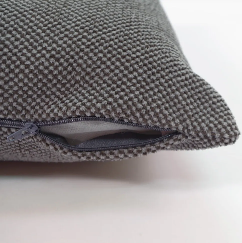 Funda de cojín texturado 25006 gris plomo