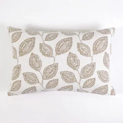 Funda de cojín texturado 801 hoja crudo
