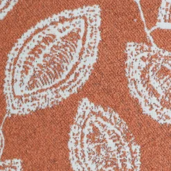 Funda de cojín texturado 801 hoja naranja