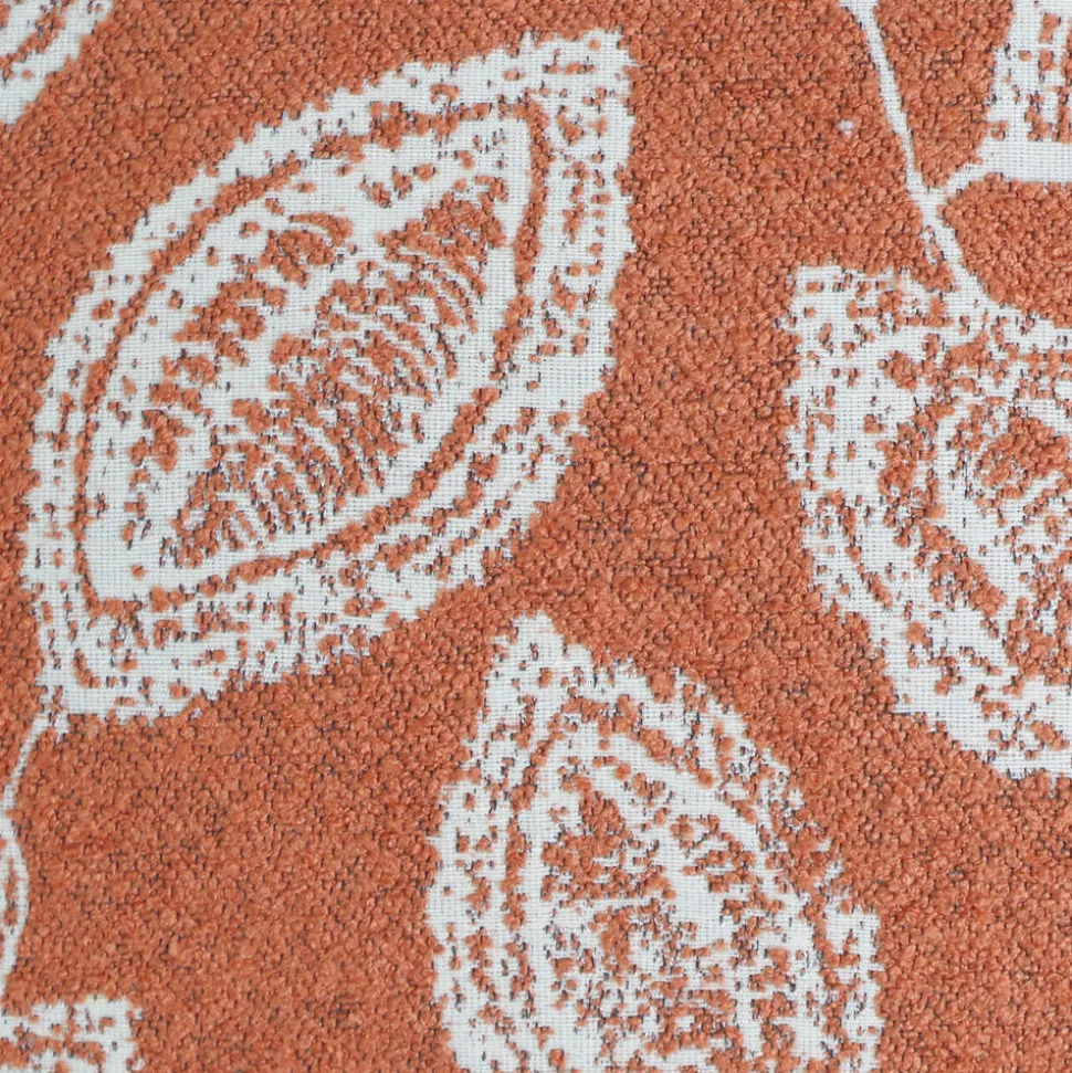 Funda de cojín texturado 801 hoja naranja