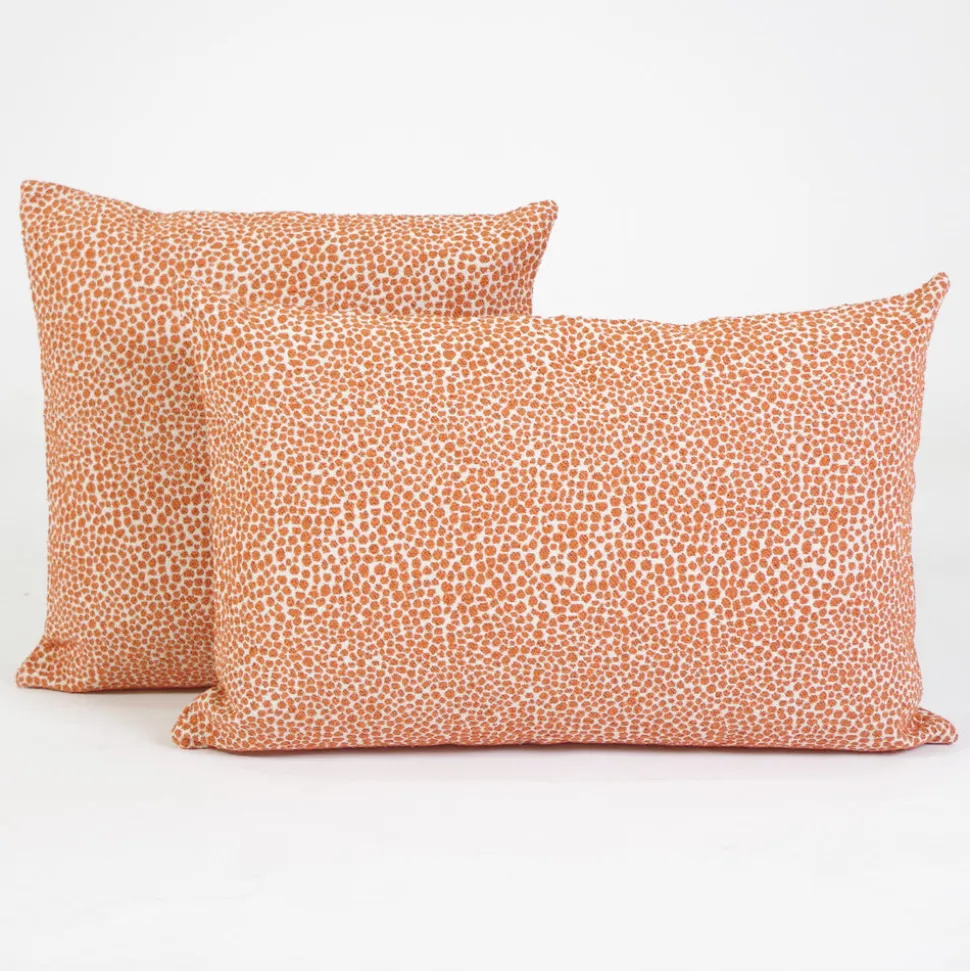 Funda de cojín texturado 801 topo naranja