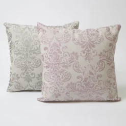Funda de cojín 43x43 loneta estampada lurex