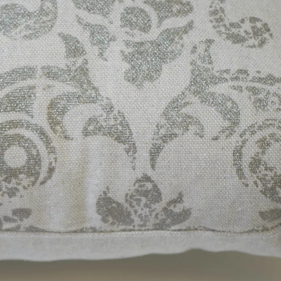 Funda de cojín 43x43 loneta estampada lurex