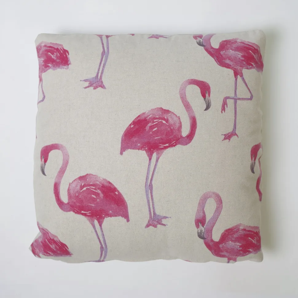 Funda de cojín 43x43 loneta estampada fantasía